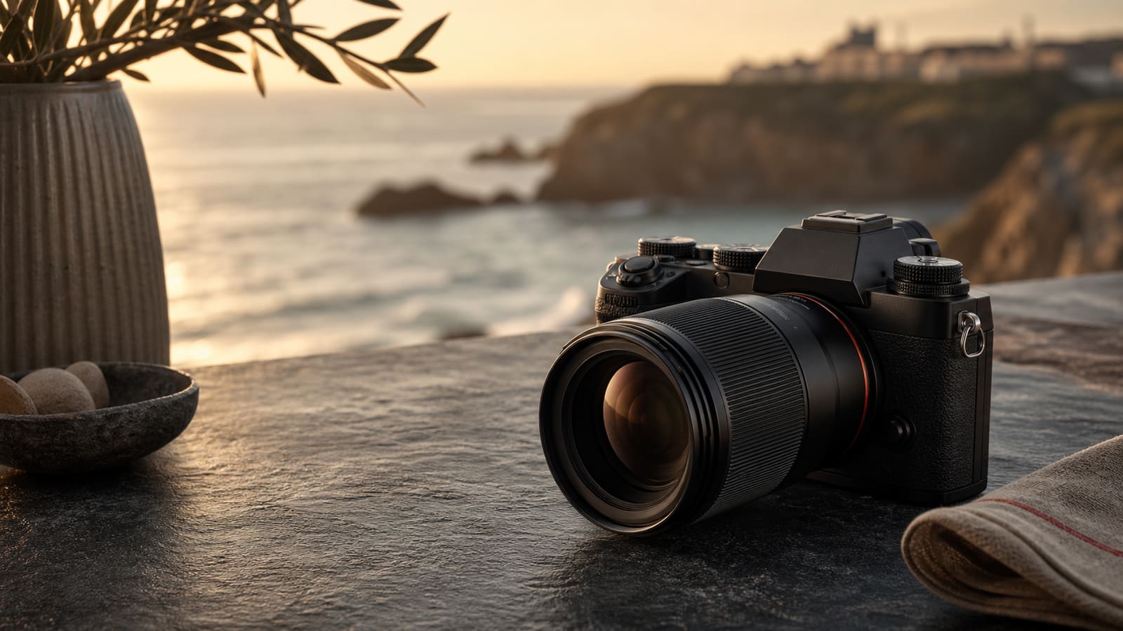 Imagem editorial de equipamento fotográfico para contextualizar a análise de Canon EOS R50